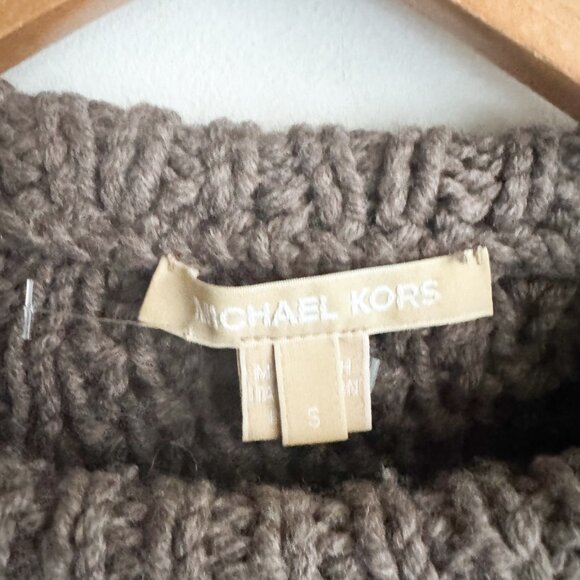 Michael Kors Main Label Brown Ombre Chunky Merino Wool Sweater S - Picture 5 of 5